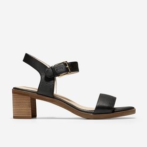 NWT Cole Haan Sandals, black leather, 11